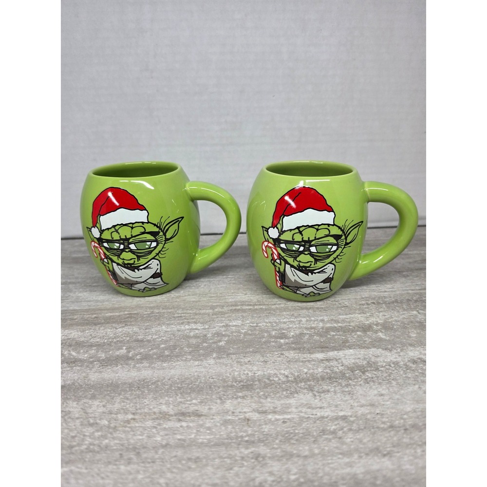 Star Wars Yoda Christmas Mug Set of 2 A Merry Christmas May You Have Green Mug